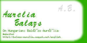 aurelia balazs business card